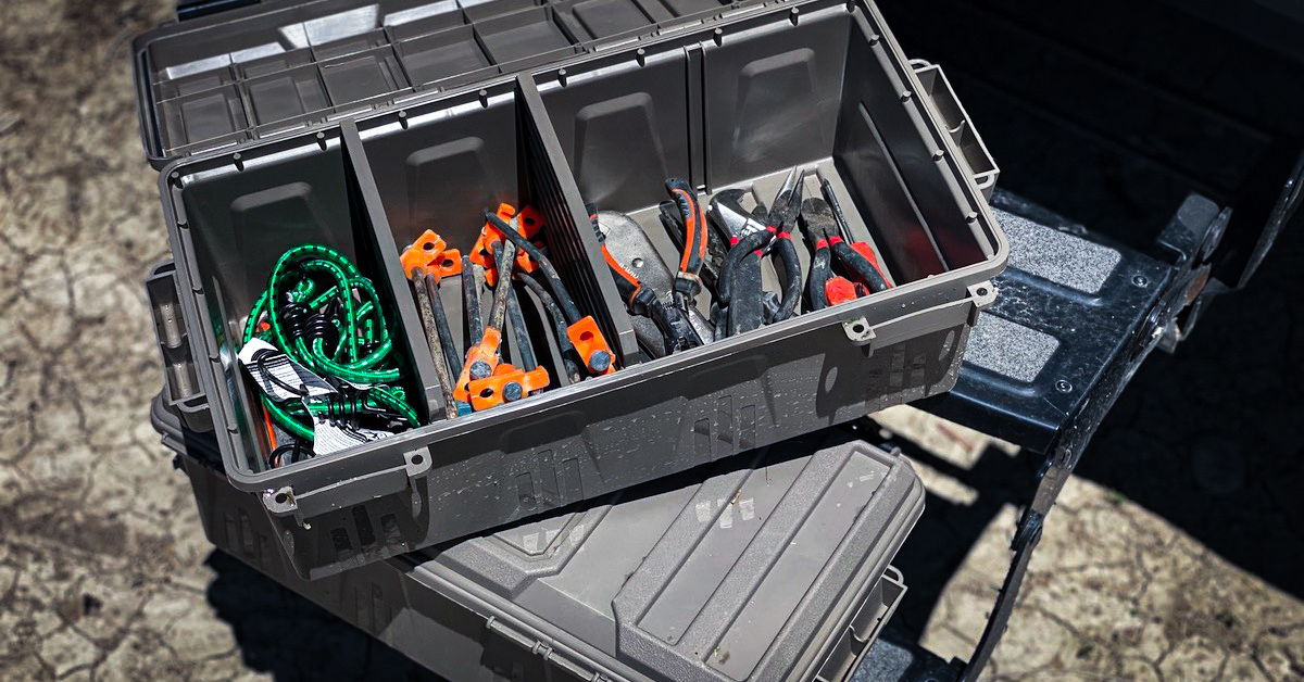 MTM ACDC30 Divided Ammo Crate Utility Box – Dark Earth, Stackable, Water-Resistant With Snap Latches