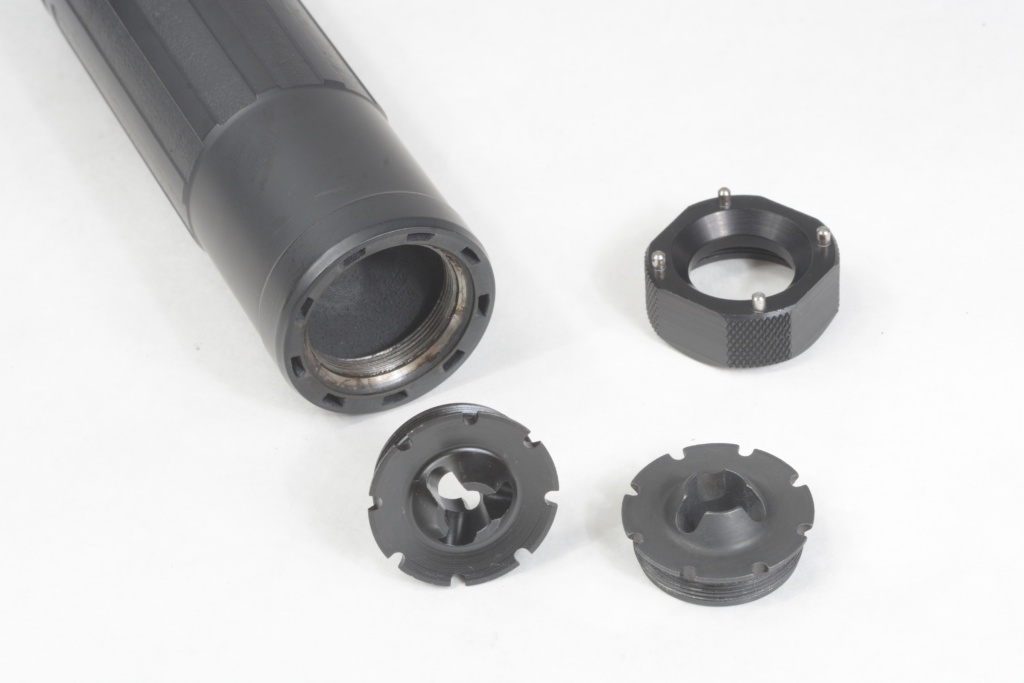 We covered installing the Dead Air muzzle device in our review of the AP53. To optimize our Sandman X suppressor, we replaced the .308 flash hider endcap with a .223 version of the same part using Dead Air endcap tool.